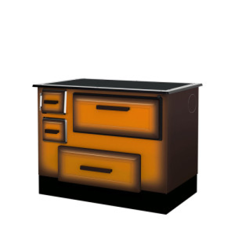 Alfa Plam šporet na čvrsto gorivo 55 DE LUX R ST-D + poklon Metalac duboka šerpa MAXIMUS 16cm/1,6lit