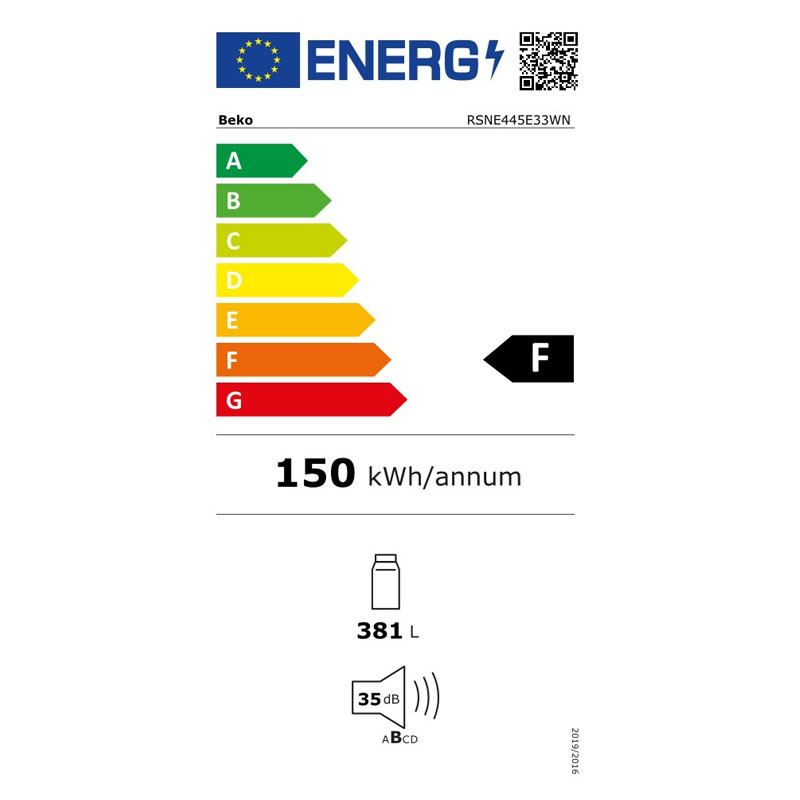 Beko frižider RSNE 445E33 WN