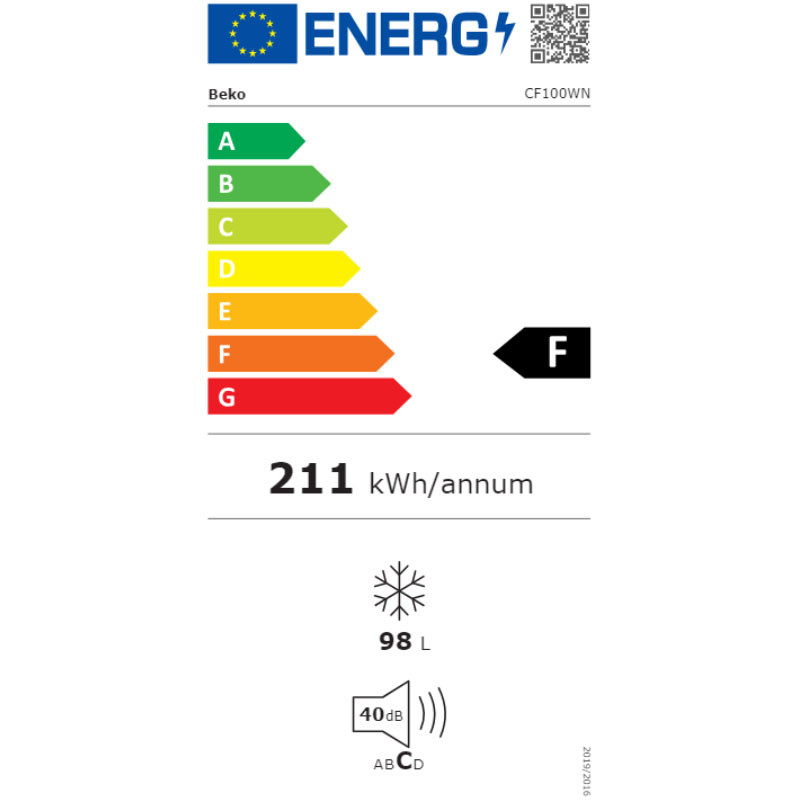 Beko horizontalni zamrziva? CF100WN