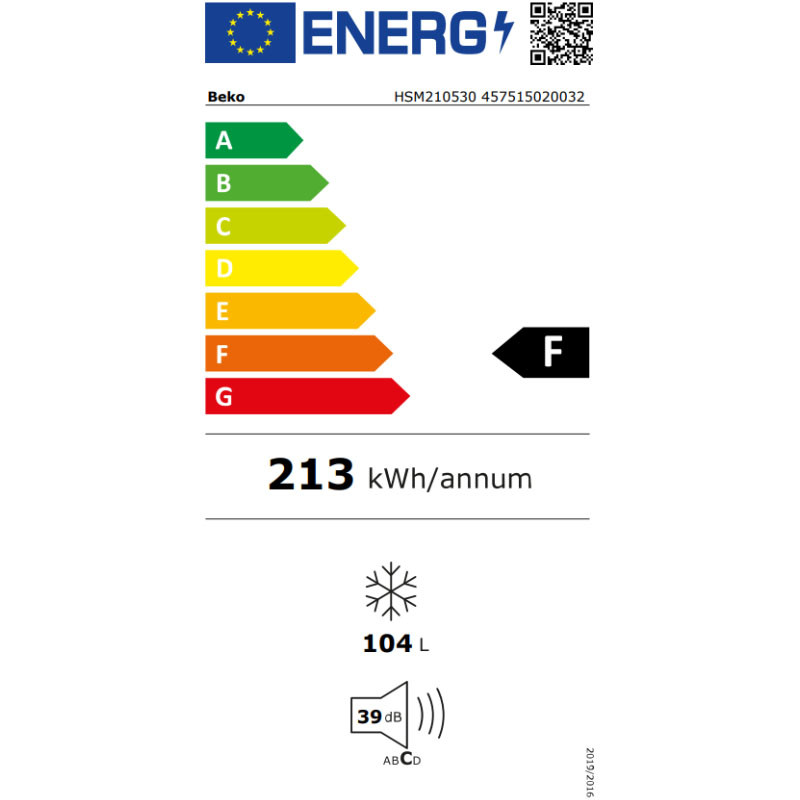 Beko horizontalni zamrziva? HSM210530