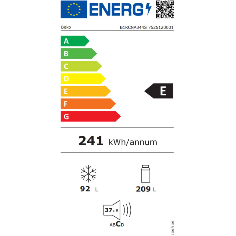 Beko kombinovani frižider B1RCNA344S