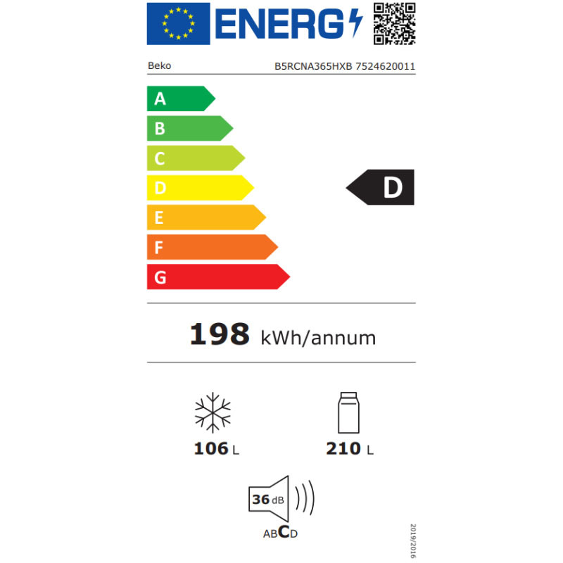 Beko kombinovani frižider B5RCNA365HXB