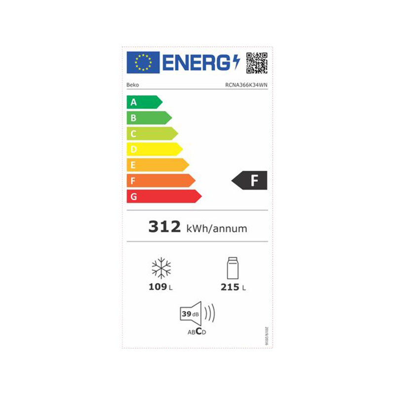 Beko kombinovani frižider RCNA366K34WN