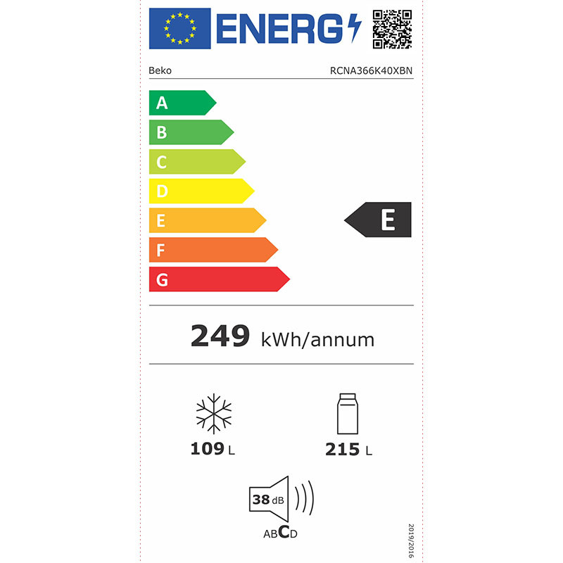 Beko kombinovani frižider RCNA366K40XBN