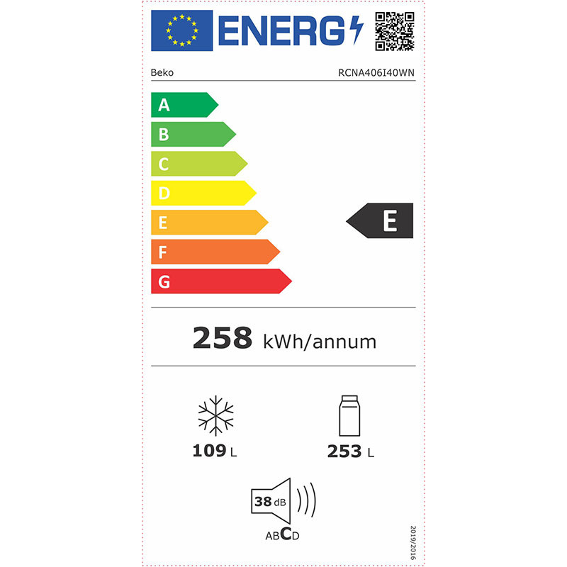 Beko kombinovani frižider RCNA406I40WN