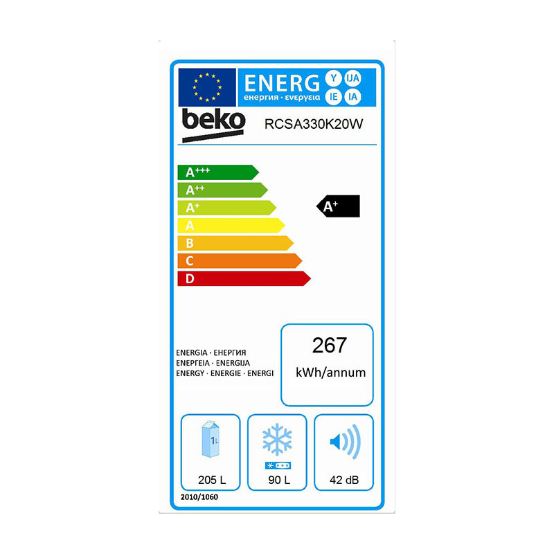 Beko kombinovani frižider RCSA 330 K20 W