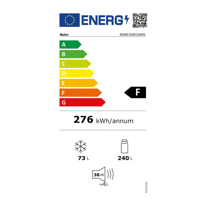 Beko kombinovani frižider RDNE350K30WN