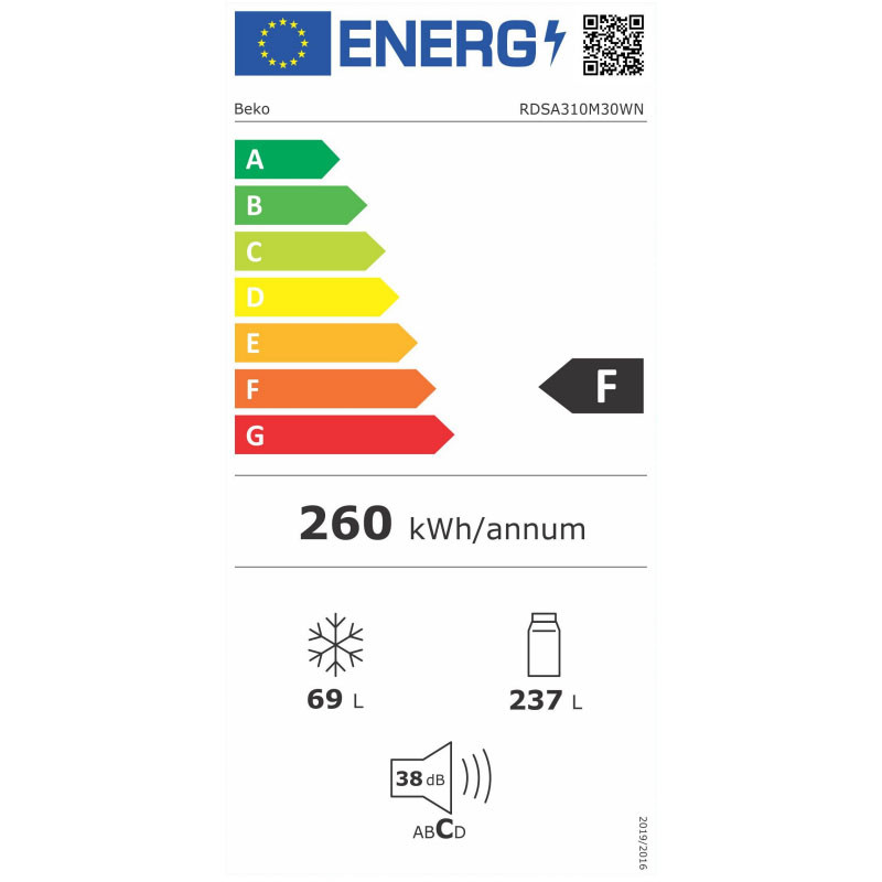 Beko kombinovani frižider RDSA310M30WN