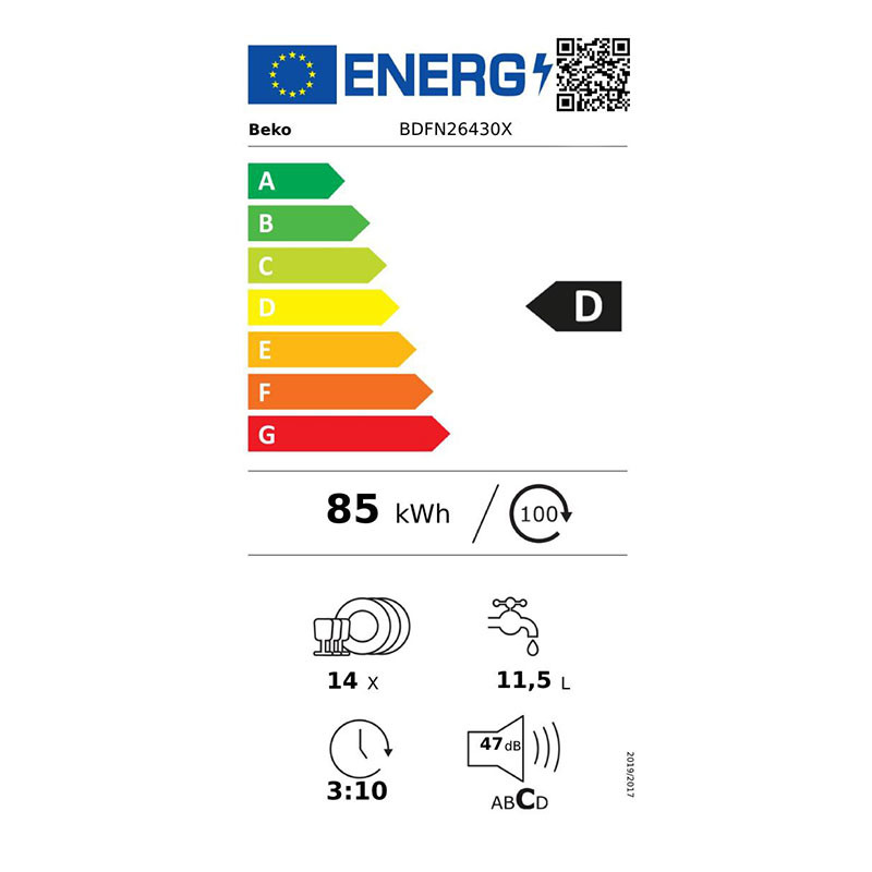 Beko mašina za pranje sudova BDFN 26430 X