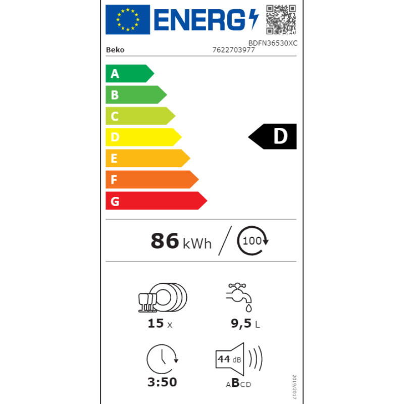 Beko mašina za pranje sudova BDFN 36530 XC