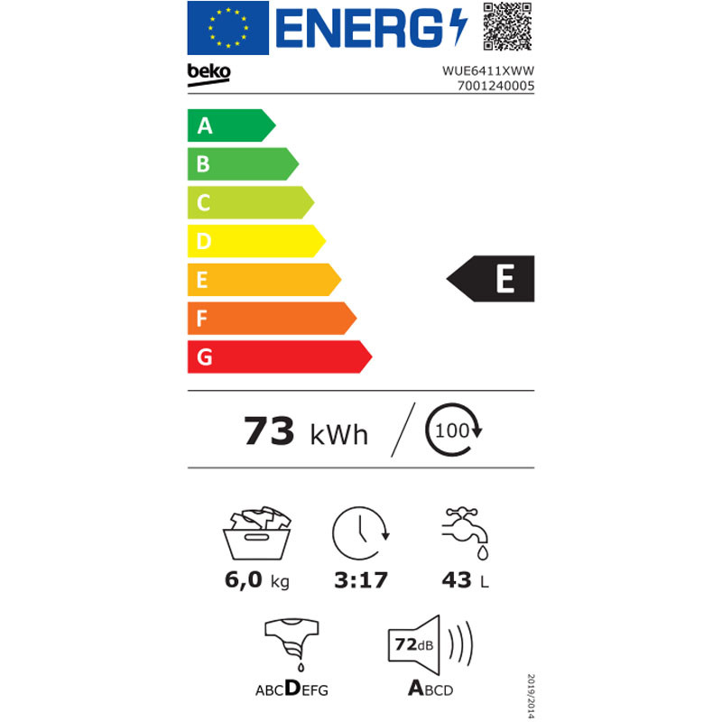 Beko mašina za pranje veša WUE 6411 XWW