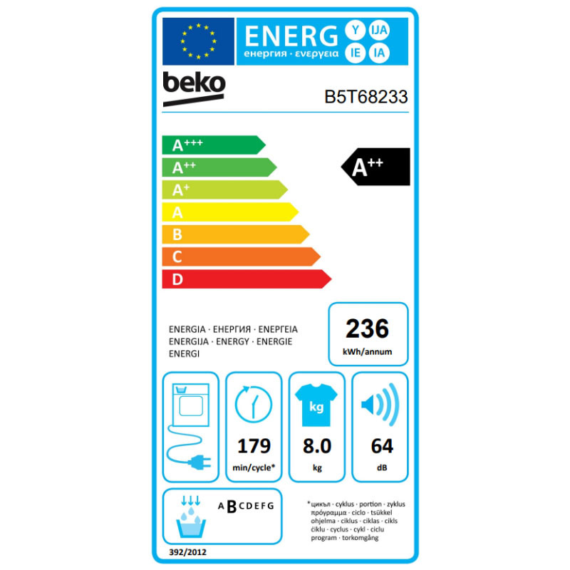 Beko mašina za sušenje veša B3T 68230