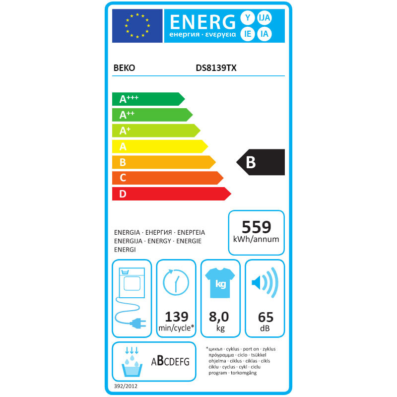 Beko mašina za sušenje veša DS 8139 TX