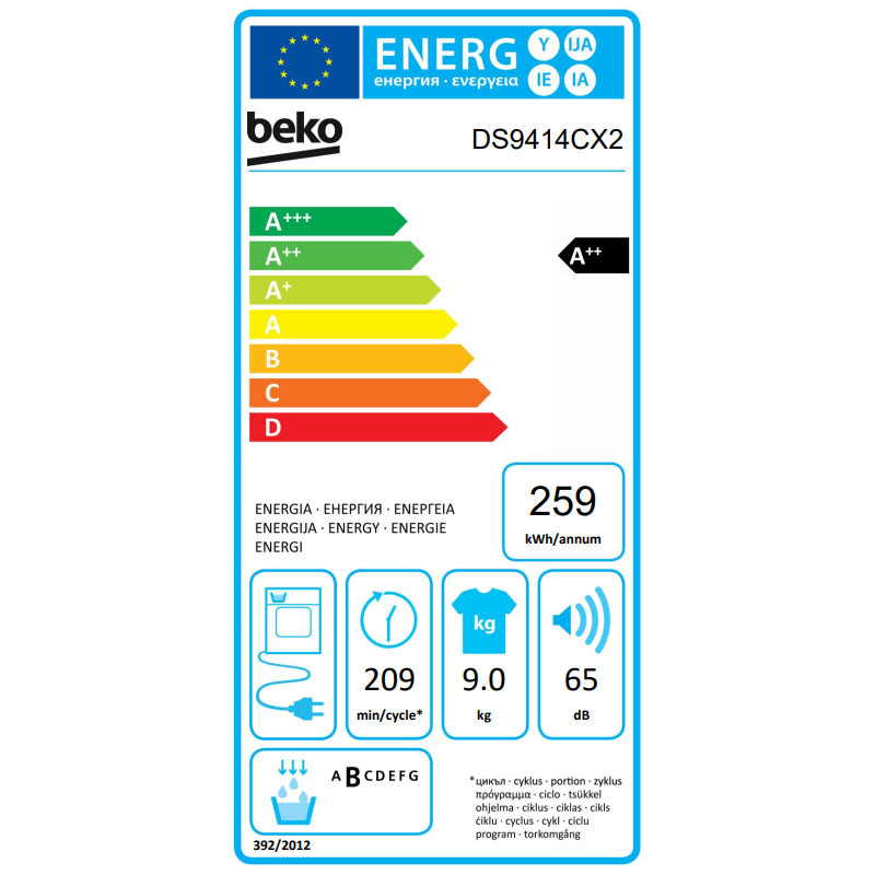 Beko mašina za sušenje veša DS9414CX2