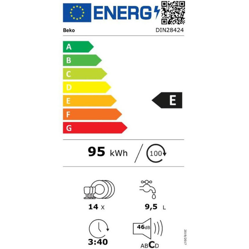 Beko ugradna mašina za pranje sudova DIN 28424