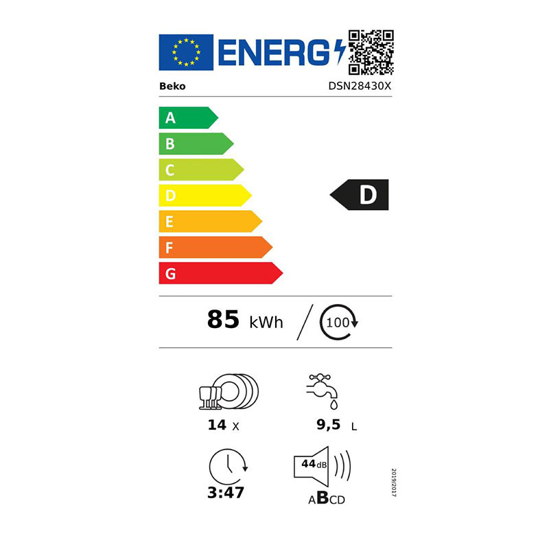 Beko ugradna mašina za pranje sudova DSN 28430 X