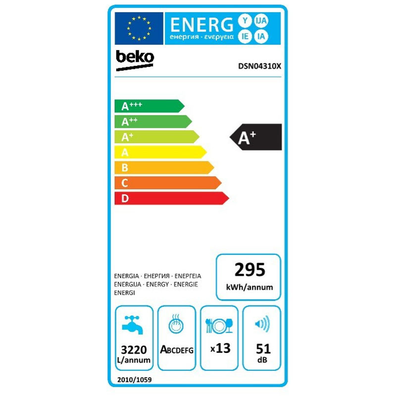 Beko ugradna mašina za pranje sudova DSN04310X