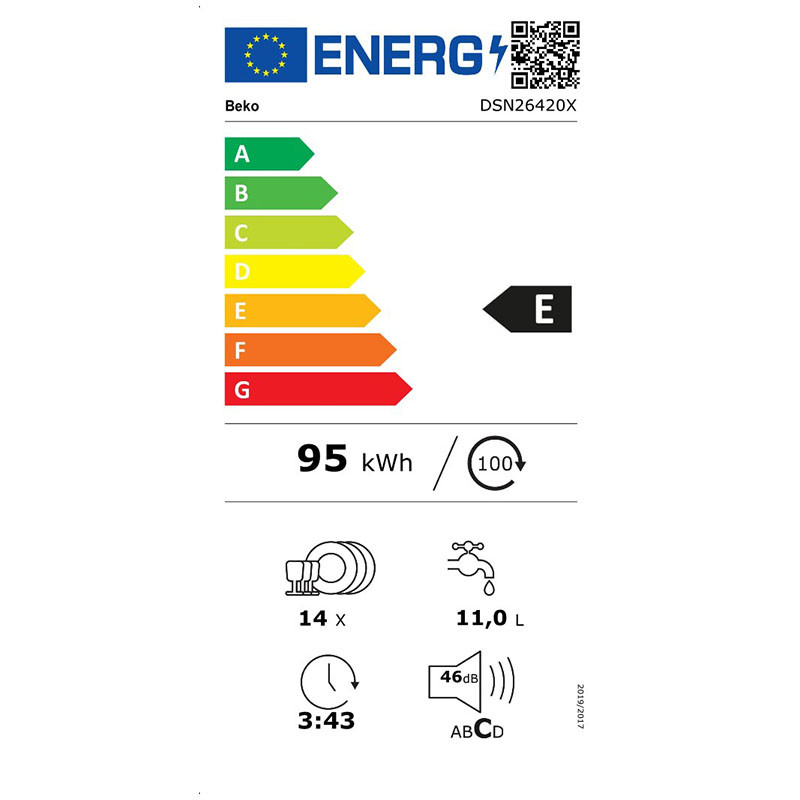 Beko ugradna mašina za pranje sudova DSN26420X