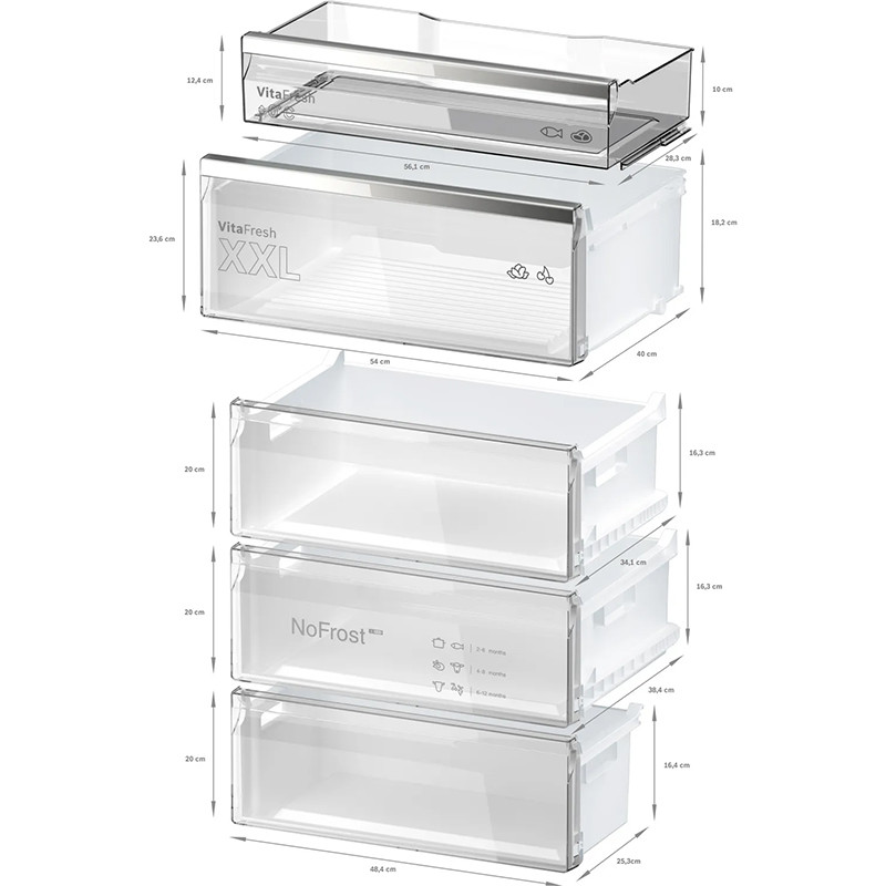 Bosch kombinovani frižider KGN49LBCF 