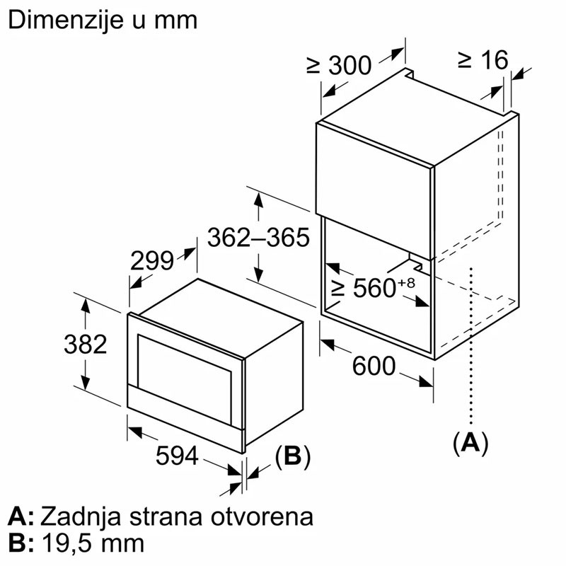 Bosch ugradna mikrotalasna BFL7221B1 