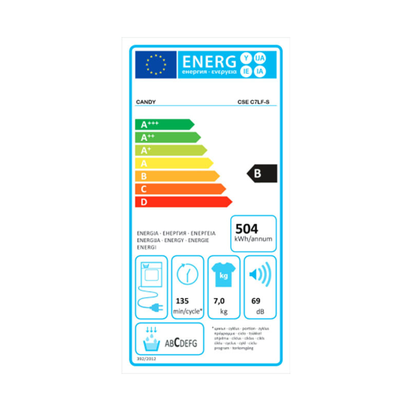 Candy mašina za sušenje veša CSE C7LF-S