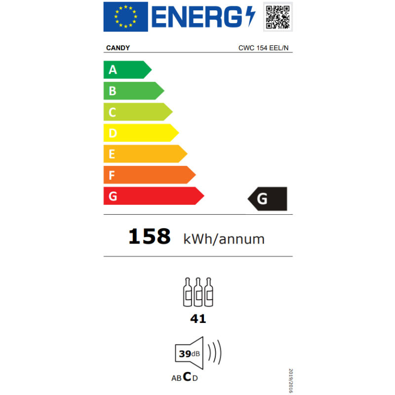 Candy vinska vitrina CWC 154 EEL/N