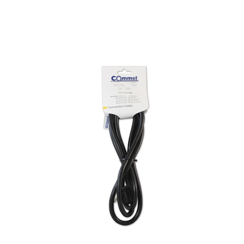 Commel kabl priključni monofazni H05VV-F 3G2,5/2 m crni