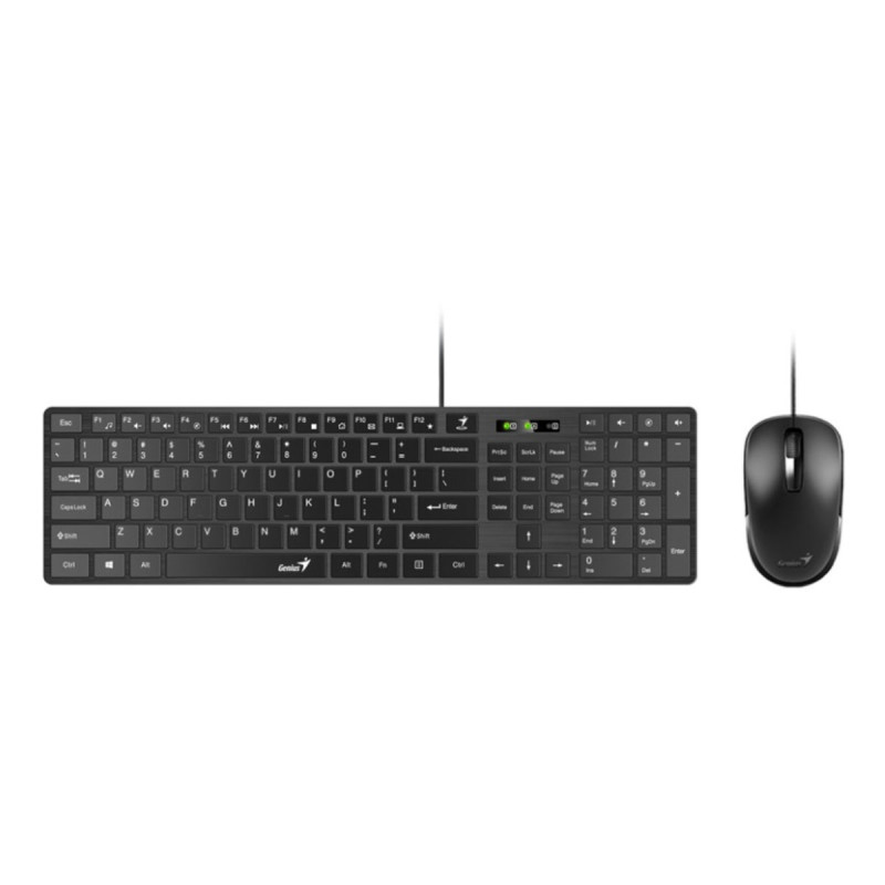 Genius SlimStar C126 USB US crna tastatura+ USB crni miš