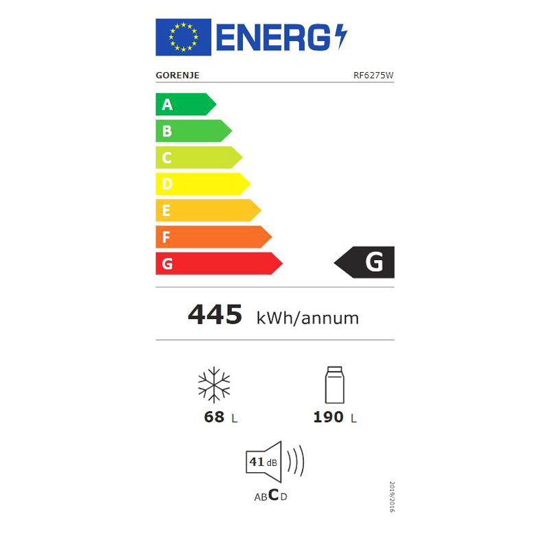 Gorenje kombinovani frižider RF 6275 W 