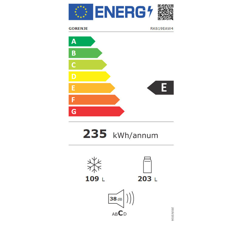 Gorenje kombinovani frižider RK 619 EAW4