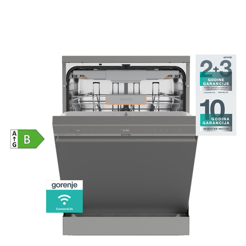 Gorenje mašina za pranje sudova GS673B90X + poklon Somat Gel i Machine Cleaner