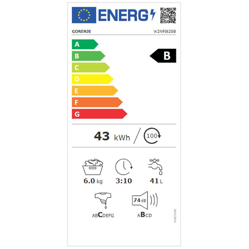 Gorenje mašina za pranje veša W2NPI 62 SB