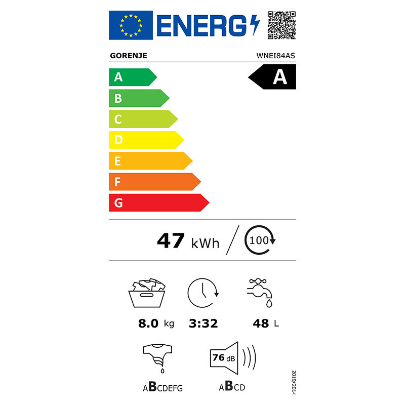 Gorenje mašina za pranje veša WNEI 84 AS