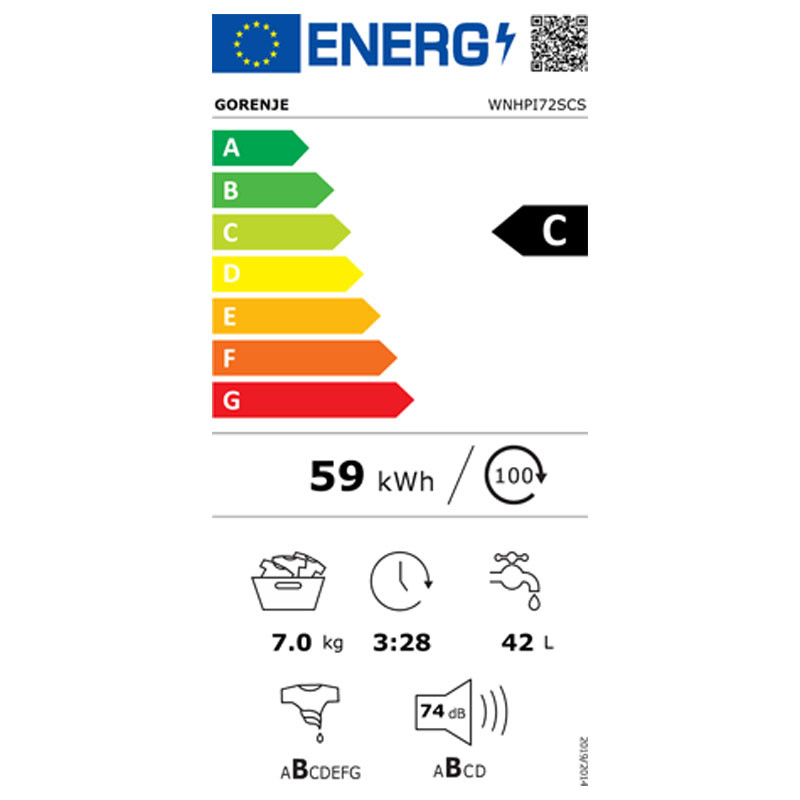 Gorenje mašina za pranje veša WNHPI 72 SCS