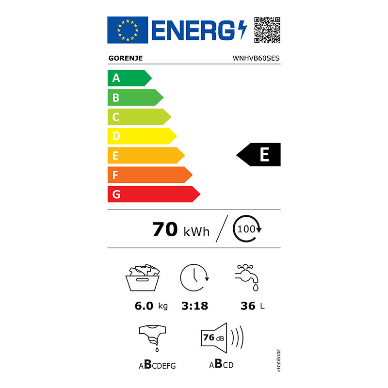 Gorenje mašina za pranje veša WNHVB 60 SES