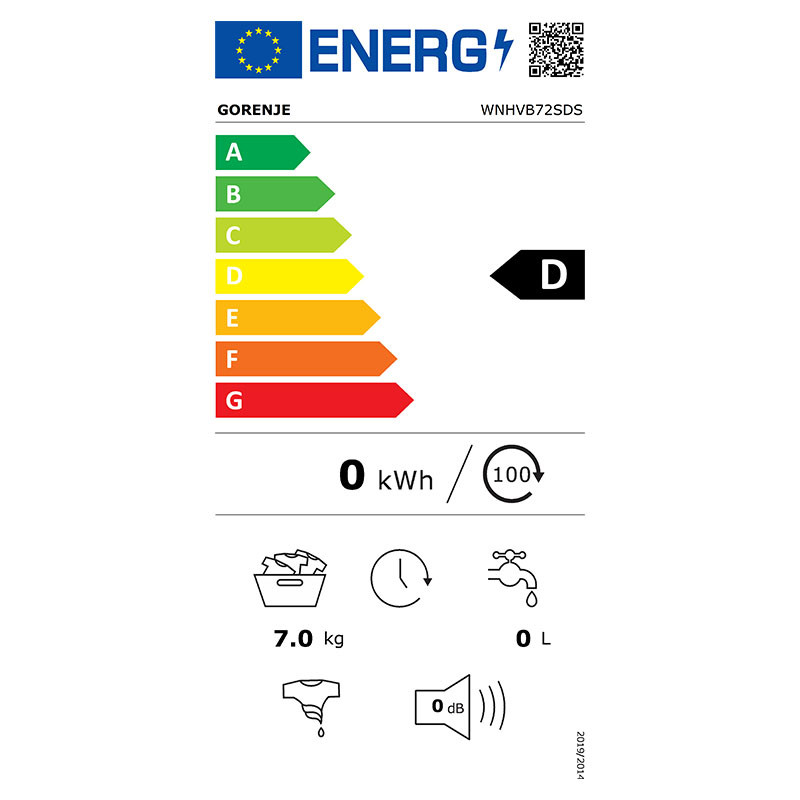 Gorenje mašina za pranje veša WNHVB 72 SDS