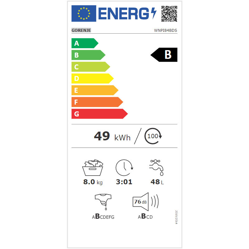 Gorenje mašina za pranje veša WNPI84BS 