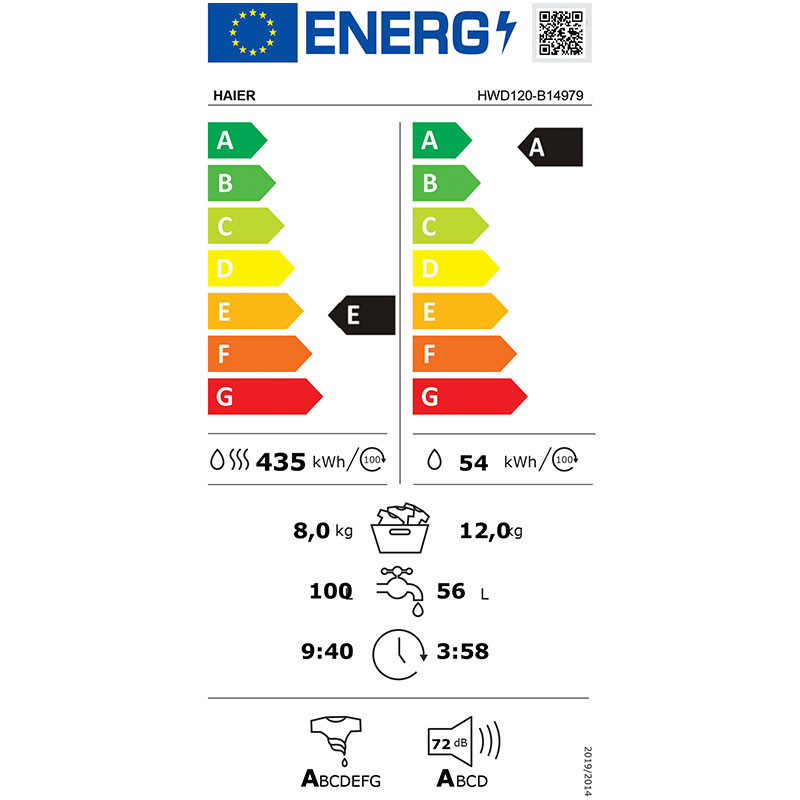 Haier mašina za pranje i sušenje veša HWD120-B14979-S