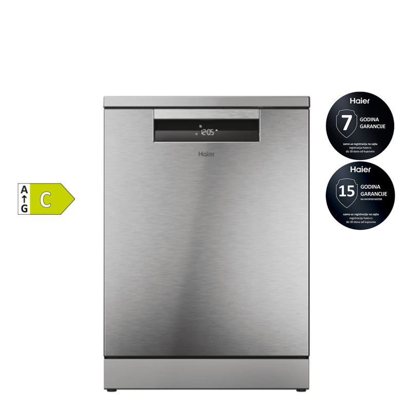 Haier mašina za pranje sudova XF 5C4M1X + poklon Somat Gel i Machine Cleaner