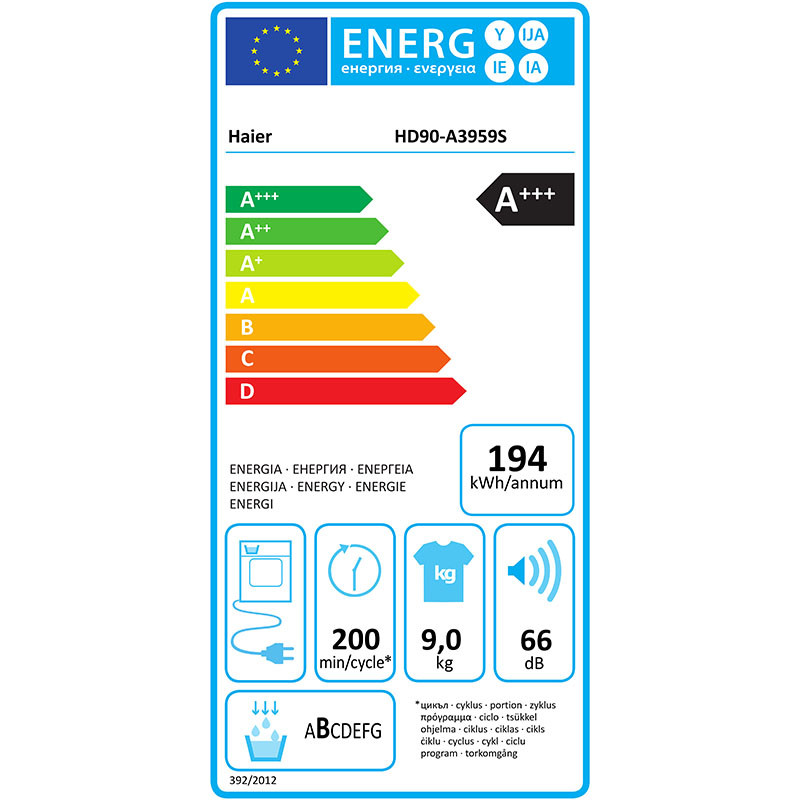 Haier mašina za sušenje veša HD90-A3959-S