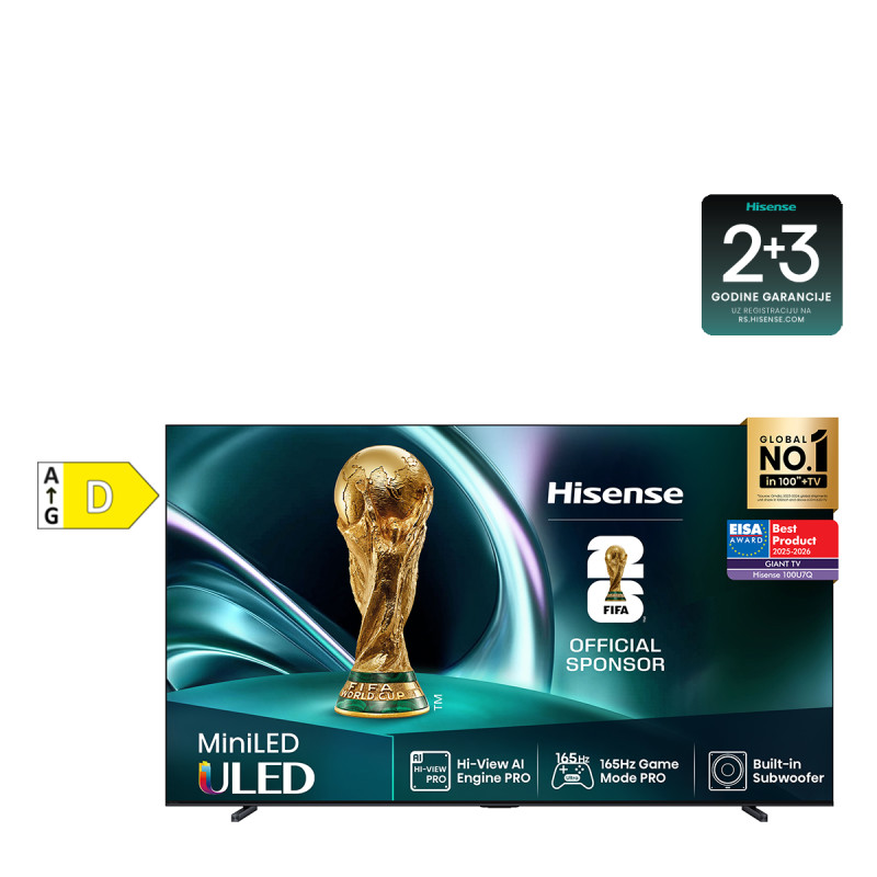 Hisense LED televizor 100U7Q PRO HD Smart