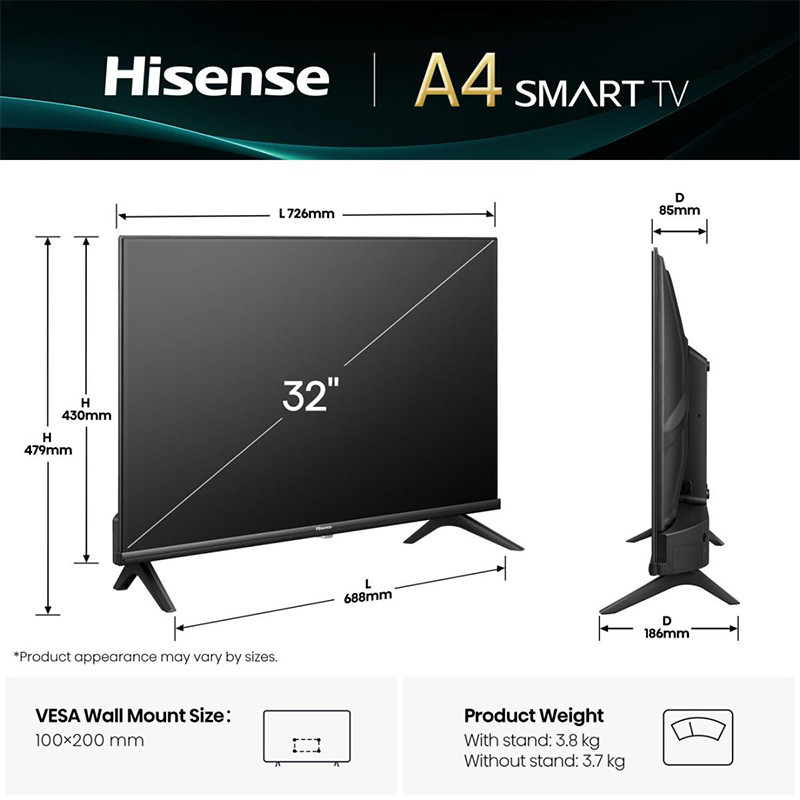Hisense LED televizor 32A4Q Smart