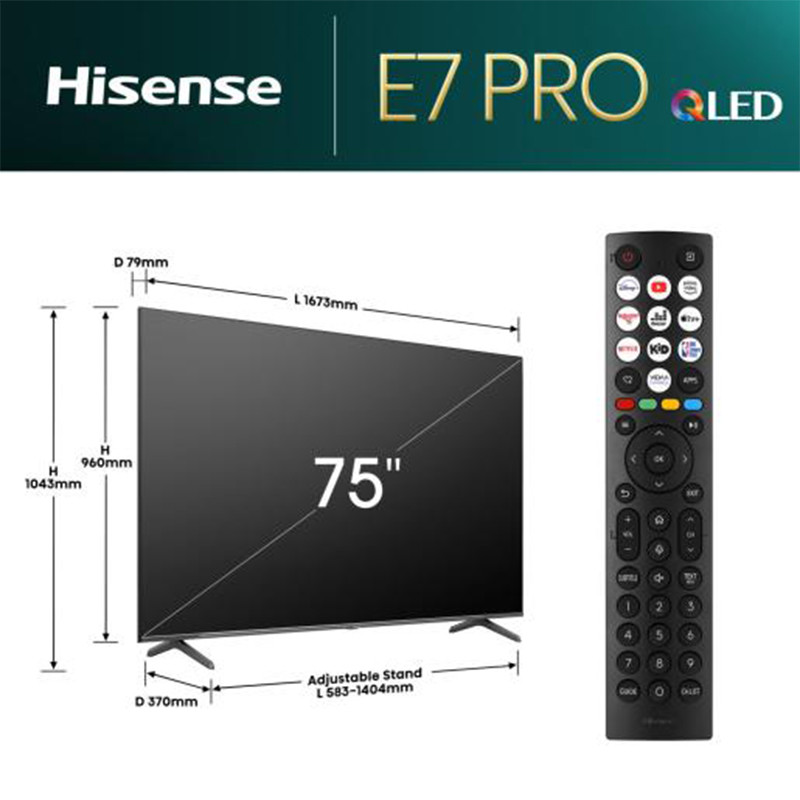 Hisense QLED televizor 75E7NQ Smart