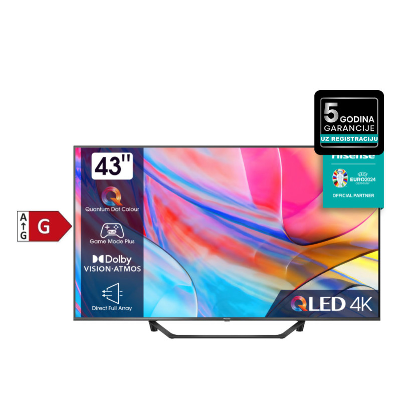 Hisense televizor 43A7KQ QLED 4K UHD Smart