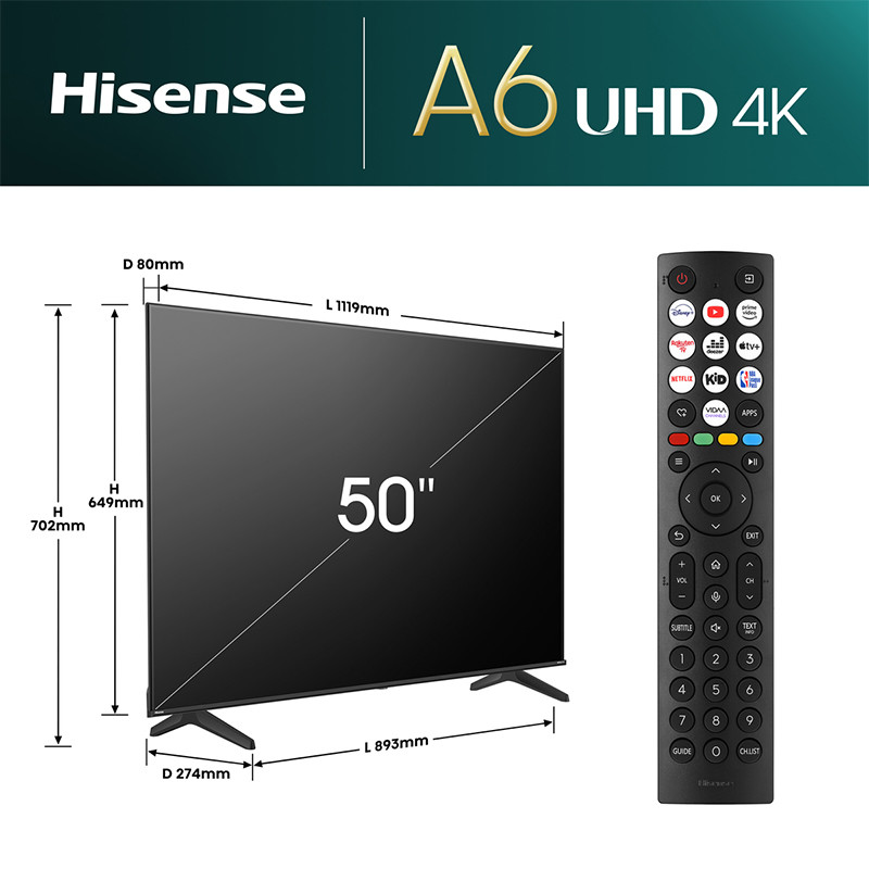 Hisense televizor 50A6N DLED Smart