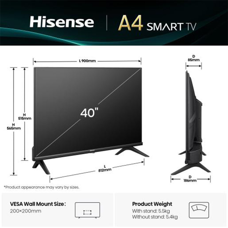 Hisense televizor LED 40A4Q HD Smart