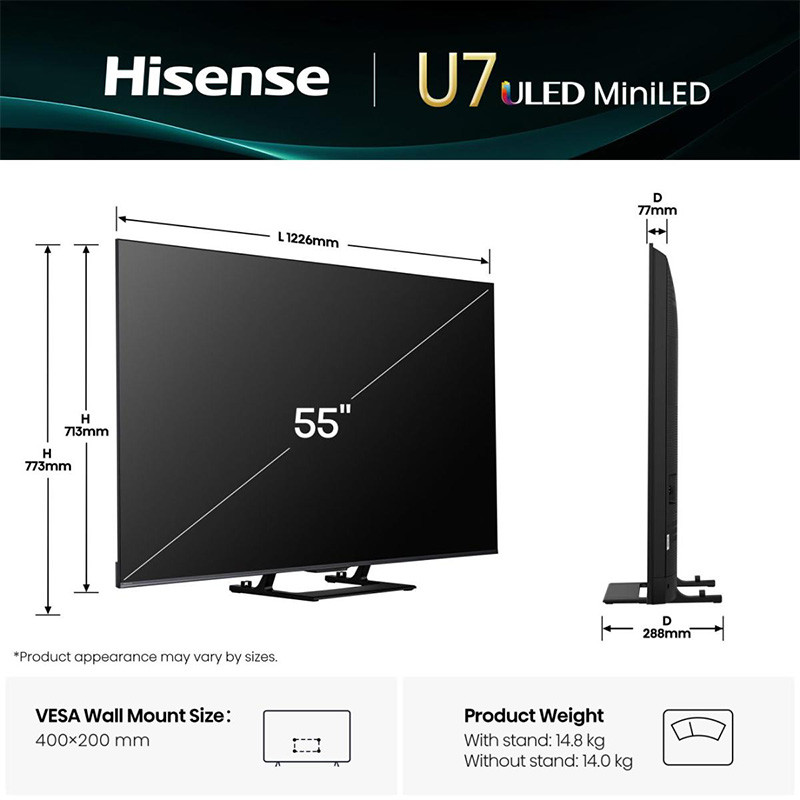 Hisense ULED televizor 55U7Q Smart