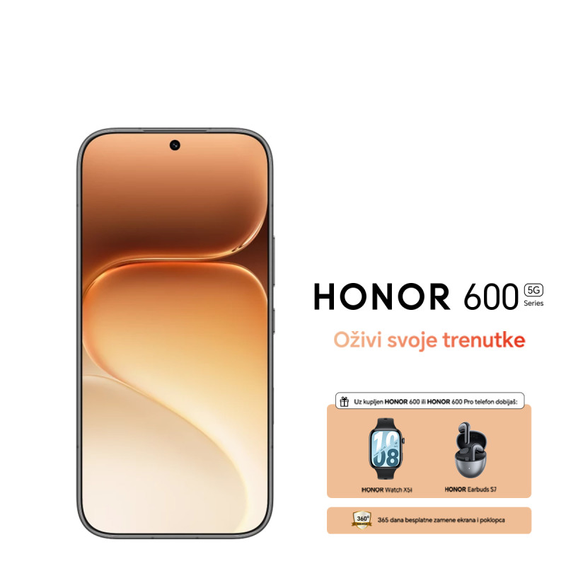 Honor 600 PRO smartphone 12GB 512GB crna + poklon vaučer 3000 rsd