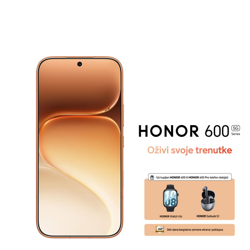 Honor 600 smartphone 8GB 256GB narandžasta + poklon vaučer 3000 rsd