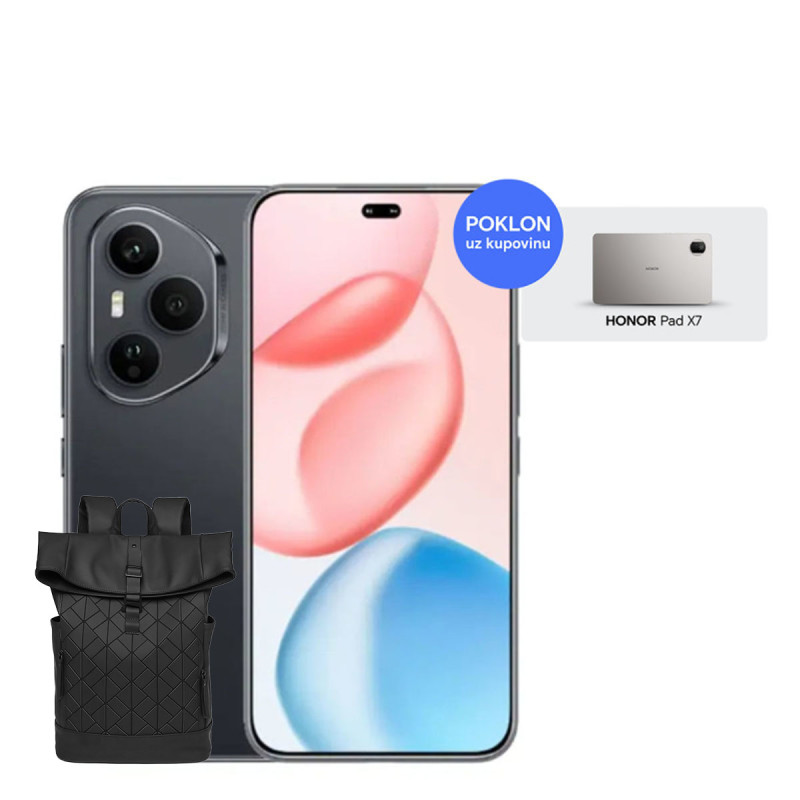 Honor Smartphone 400 Pro mobilni telefon 5G 12GB 512GB Crna + poklon tablet Honor pad X7 + poklon Honor ranac